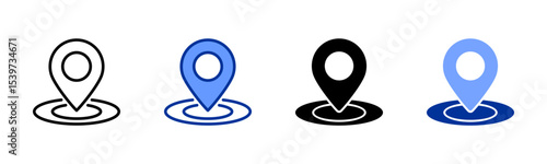 Location icon sheet multiple style collection