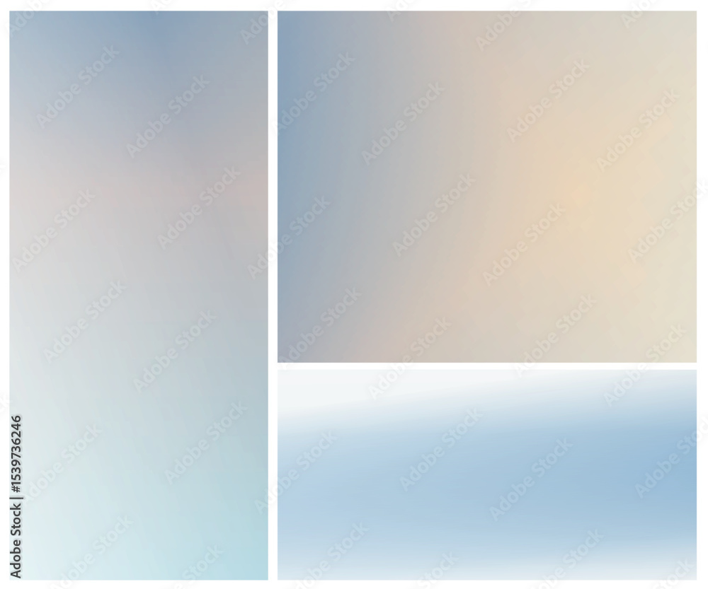 Obraz premium Abstract Gradient Composition Soft, Blue Grey Beige, Design Or Template