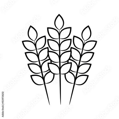 Easy to use hand drawn icon of grains