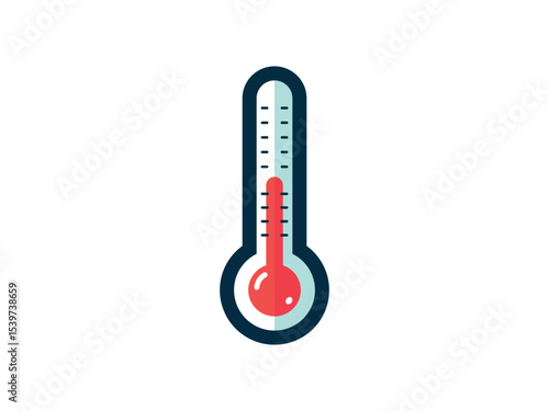 Thermometer Icon Sign Graphic Illustration, Temperature Logo Symbol