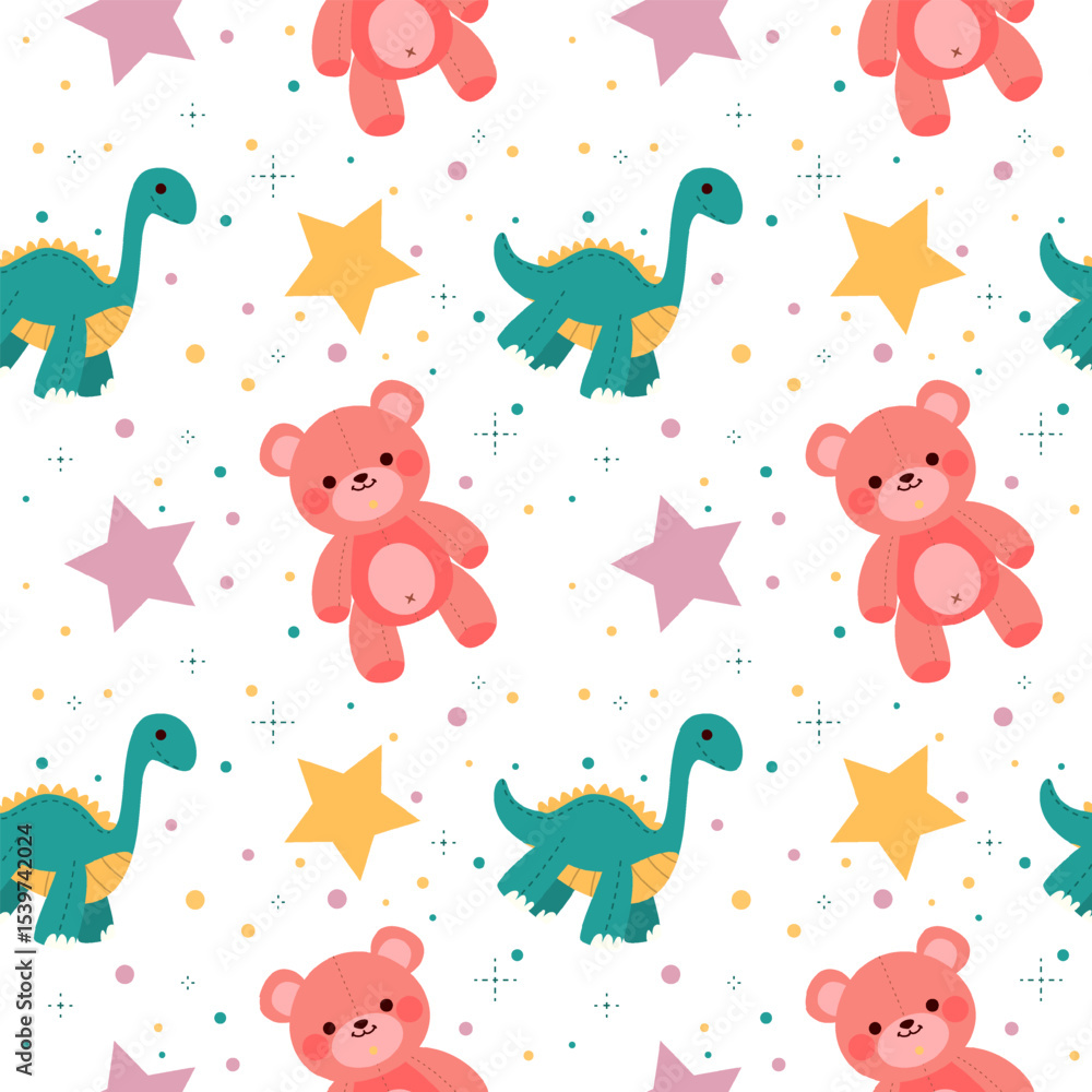 Fototapeta premium Doll Seamless Pattern