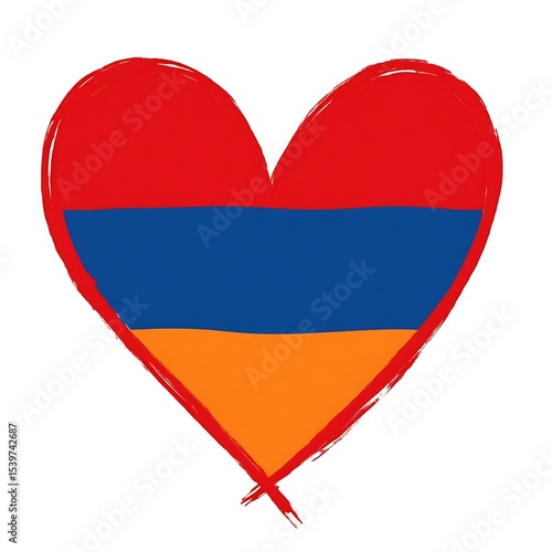 Armenia flag heart symbol vector with patriotic red blue orange colors for national pride, independence, and heritage-themed design used in creative projects and digital artwork Free Download Armenia flag heart symbol vector with patriotic red blue orange colors for national pride, independence, and heritage-themed design used in creative projects and digital artwork - GFXLoad