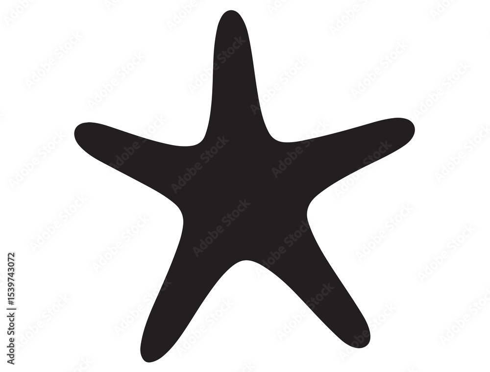 Obraz premium STAR FISH SILHOUETTE