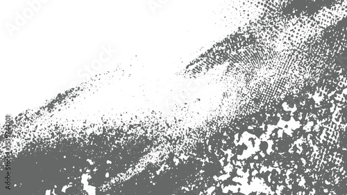 Abstract grayscale texture with mottled gray and white patterns resembling splattered paint or distressed concrete a high contrast design with varying densities of speckles and