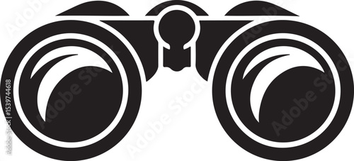 Classic Binoculars Silhouette - Optical Instrument for Observation Icon