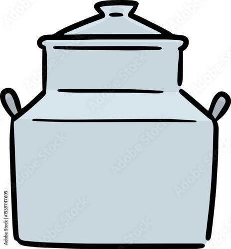 Illustration of milk can
