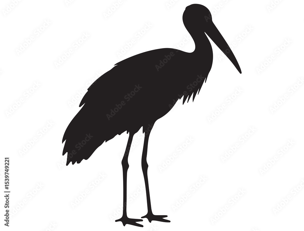 Fototapeta premium STORK BIRD SILHOUETTE