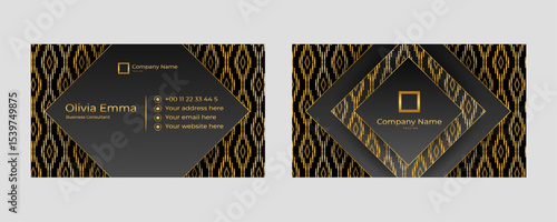 Elegant Modern Business Card Template With Gold Accents and Professional Design
