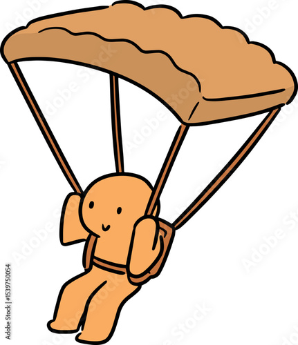 Illustration of parachuter
