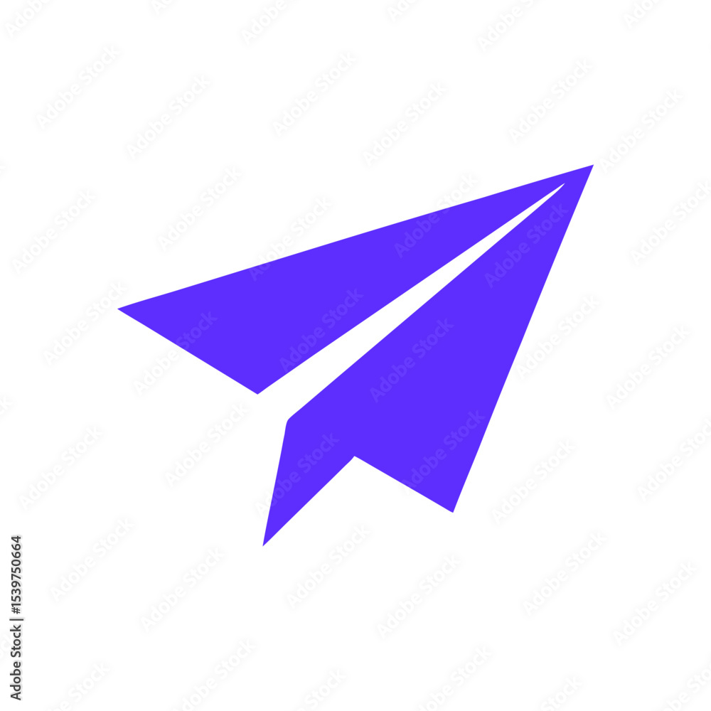 Fototapeta premium Paper plane learning logo icon illustration for creative study and exploration