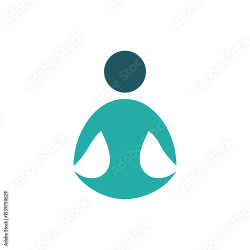 Mind relaxation logo icon illustration for mental therapy and peaceful balance