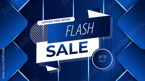 Modern Flash Sale Promotional Banner with Discount Highlight