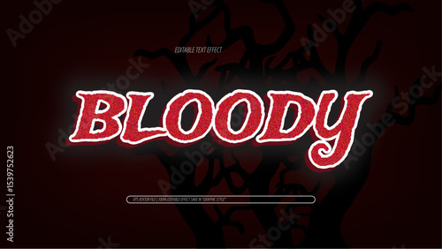 red bloody Text Effect background