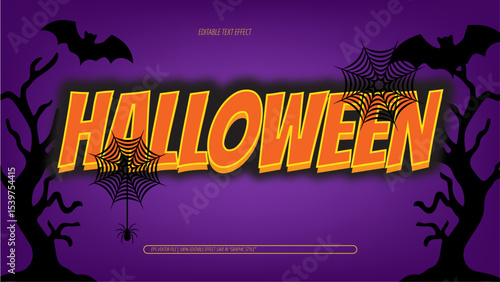 purple and orange halloween Text Effect background