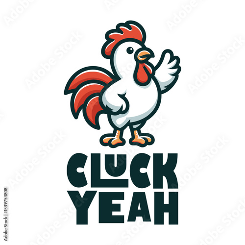 Confident Rooster Cartoon Mascot
