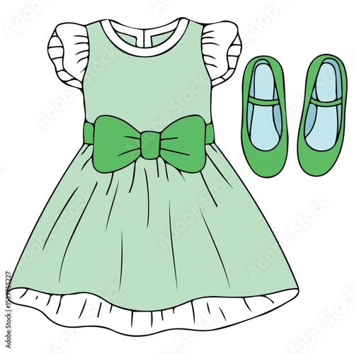 childrens dress beautiful tulle isolated vector