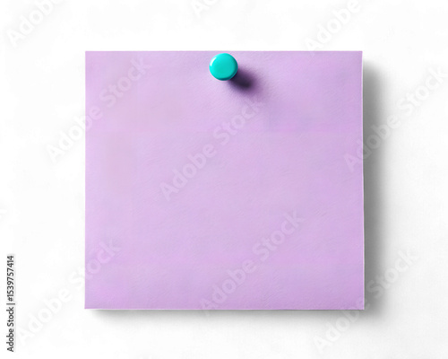 A blank yellow sticky note is pinned to a board, ready for a reminder or message