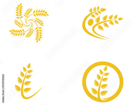 Agriculture wheat Logo Template vector icon design