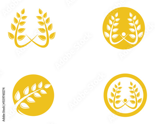 Agriculture wheat Logo Template vector icon design