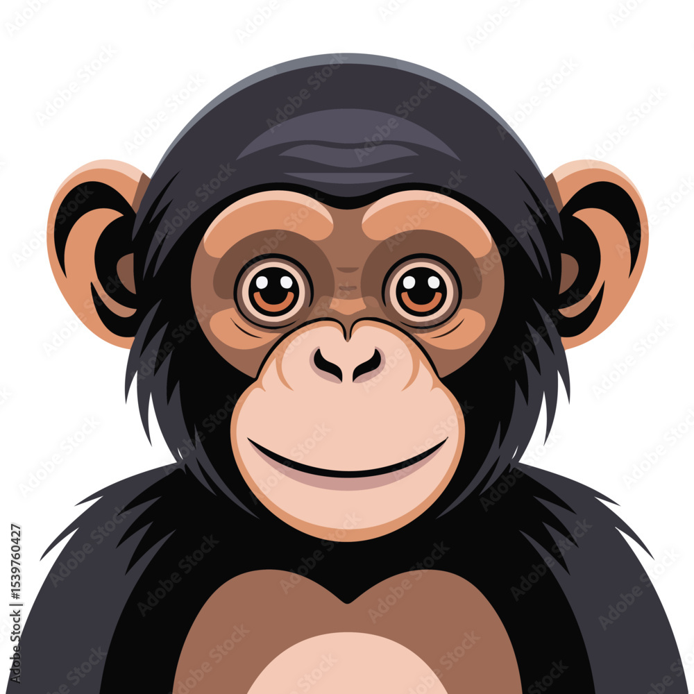 Obraz premium gorilla mascot face isolated vector illustration
