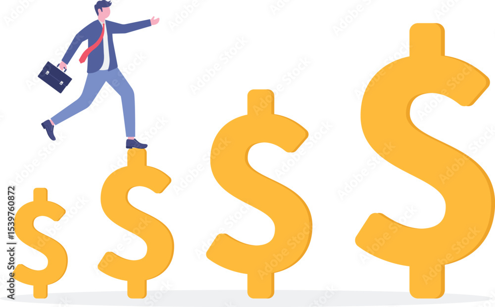 Compound interest, money growth investment, prosperity or earning and profitability stock concept,
Compound interest, money growth investment, prosperity or earning and profitability stock concept,