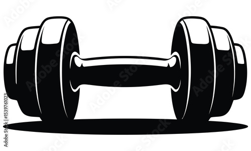 dumbbell isolated on white