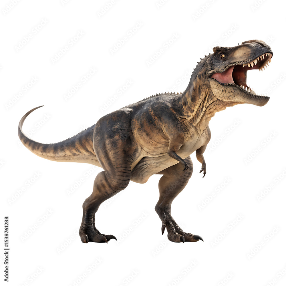 Realistic tyrannosaurus rex dinosaur isolated on transparent background Realistic tyrannosaurus rex dinosaur isolated on transparent background