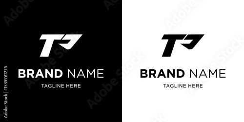 Creative TP Letter Logo With Abstract, Illustration, Design Inspiration, Vector, Icon