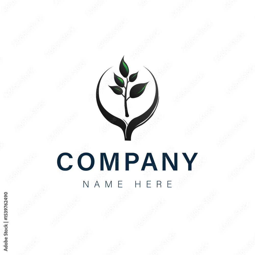 Obraz premium Creative modern minimalist Agro farm logo design 