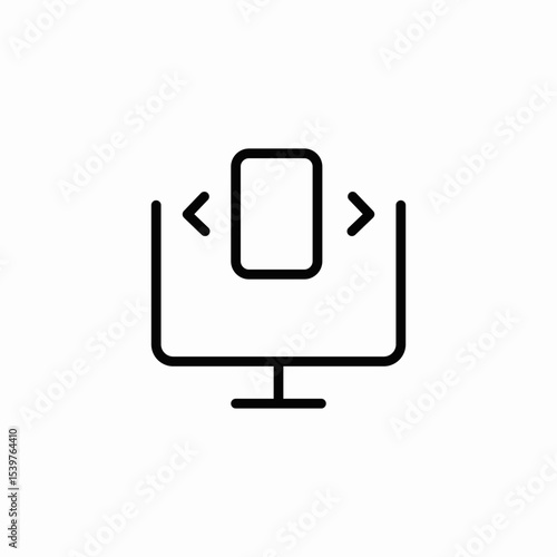 desktop page scrolling icon sign vector
