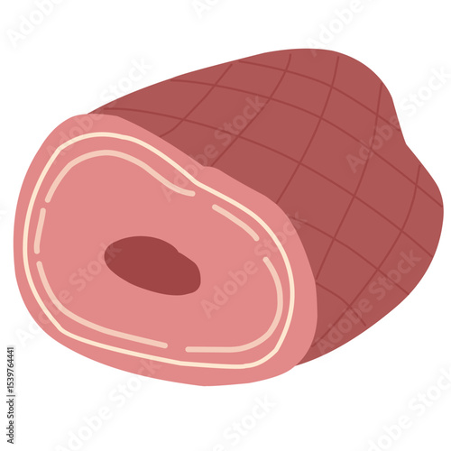 raw beef meat chops on white background
