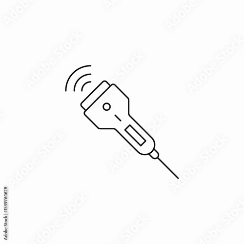 electronic detector icon sign vector