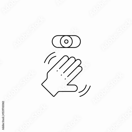 motion detect icon sign vector