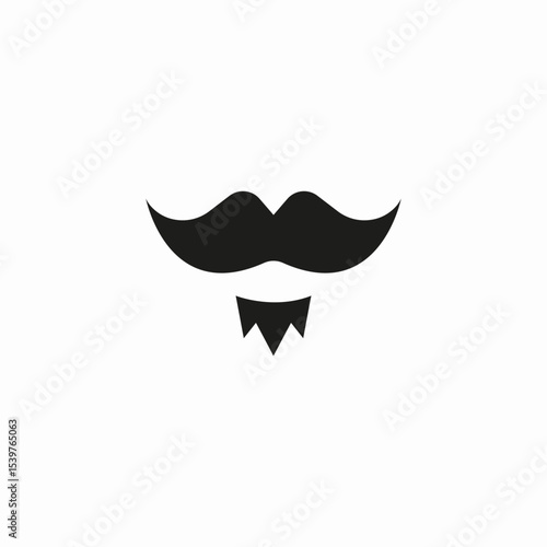 mustache beard icon sign vector