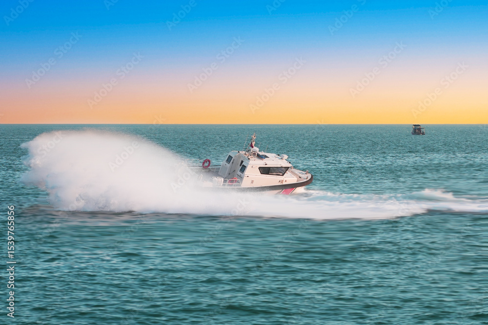 Naklejka premium Coast Guard ensures safety at sea