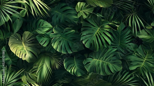 Wallpaper Mural Lush tropical foliage waves gently in sunlight creating a calming effect Torontodigital.ca