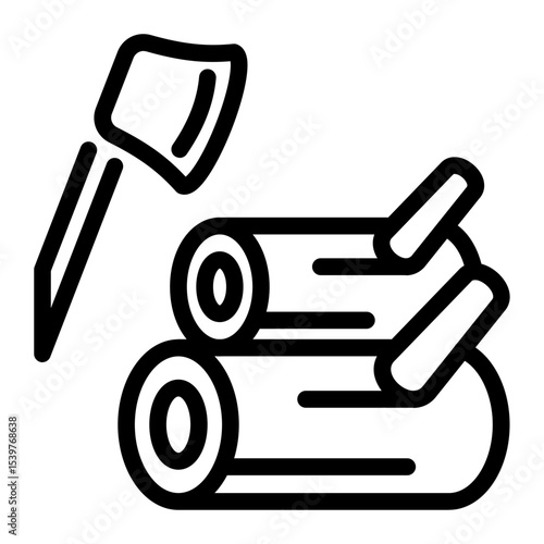 This Log icon is suitable for Camping, Outdoor Activity, Summer Vacation, etc