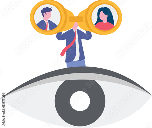 Business leadership and visionary to lead company success, career direction or work achievement concept,

