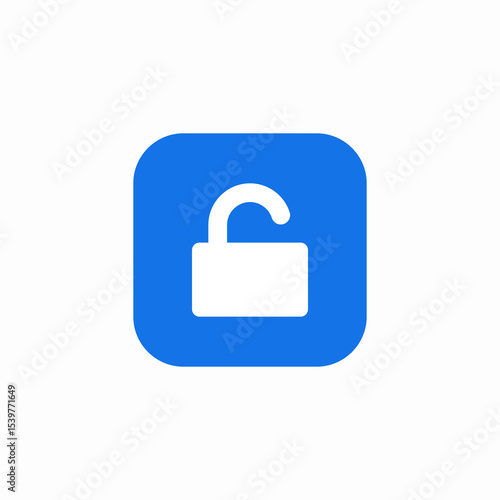 pad unlock icon sign vector