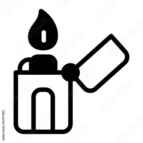 This Lighter icon is suitable for Camping, Outdoor Activity, Summer Vacation, etc