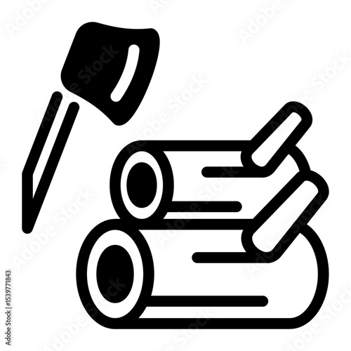 This Log icon is suitable for Camping, Outdoor Activity, Summer Vacation, etc
