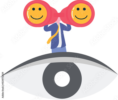 Business leadership and visionary to lead company success, career direction or work achievement concept,

