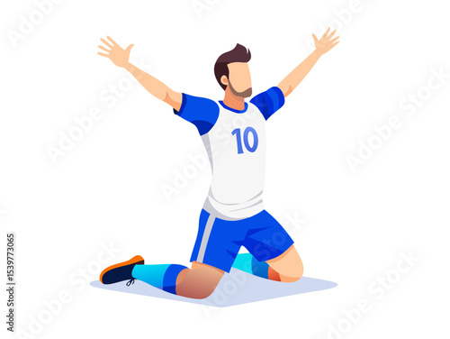 One young boy, a soccer player, finds fun and fitness running with a football