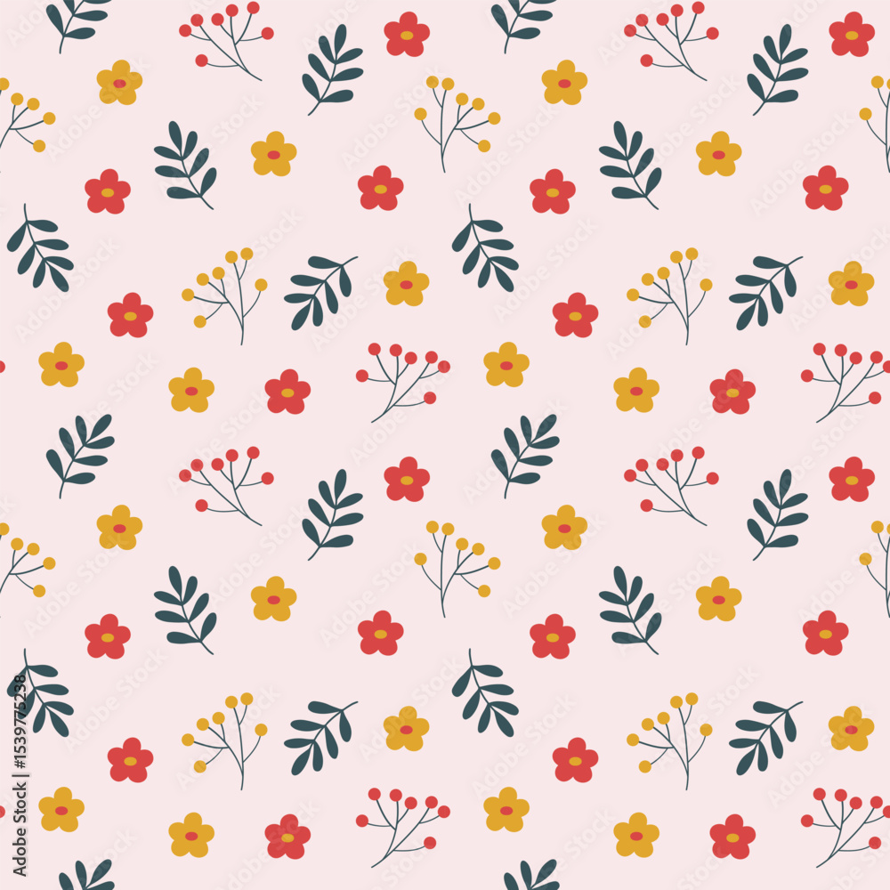 Obraz premium Seamless background floral pattern with flowers