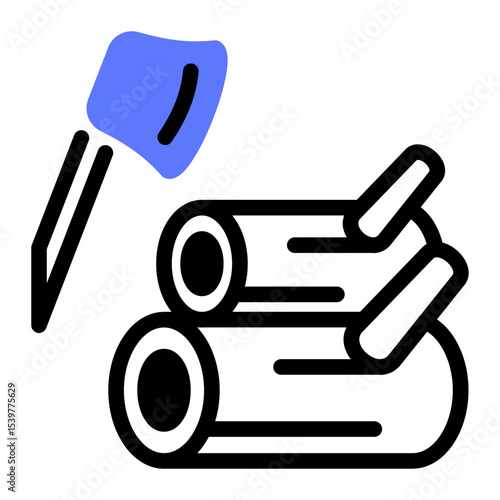 This Log icon is suitable for Camping, Outdoor Activity, Summer Vacation, etc
