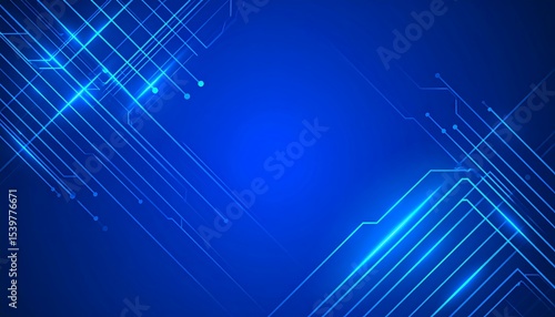 Abstract Blue Tech Background.
