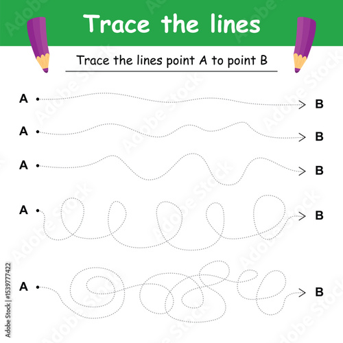 Set of complex and easy way from point A to B. kids tracing path. problem solving. hand drawn scribble chaos path lines