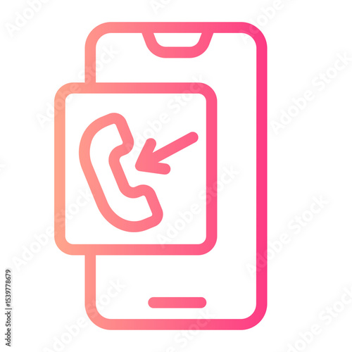incoming call gradient icon