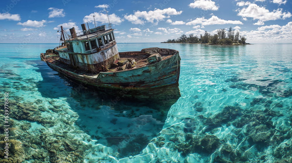 Uncover Shipwreck Resting Underwater in Crystal-Clear Turquoise: Journey Through Historical Maritime Mysteries Uncover Shipwreck Resting Underwater in Crystal-Clear Turquoise: Journey Through Historical Maritime Mysteries