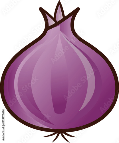 A onion isolated on white background